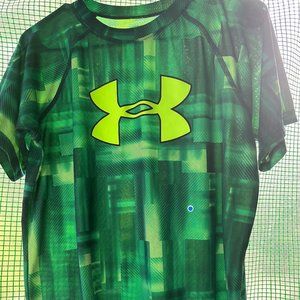 Boys' HeatGear® Under Armour Big Logo Printed loose Short Sleeve